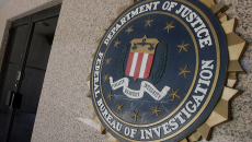 FBI seal on an inside granite wall