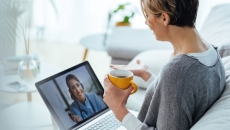 Person attending telehealth appointment