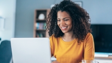 Person using a laptop