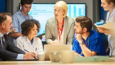 Healthcare workers meeting