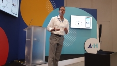Tom Burton, director of operations, orthopedics and neurosciences at Providence St. Joseph Health, speaks at the HIMSS21 conference in Las Vegas on Tuesday.