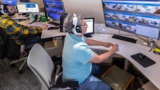 People monitoring at screens