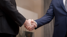 Businesspeople shake hands