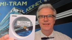 Fokko Wieringa of imec holds the MI-TRAM chip
