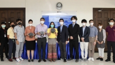 Officials from Jolly Good, Juntendo University, and Mahidol University pose after signing a partnership