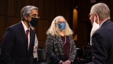 Dr. Vivek Murthy, Dr. Rachel Levine and Sen. Richard Burr