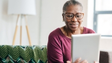 Person using tablet