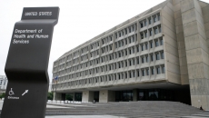 DHHS sign and office building