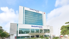 Facade of Manipal Hospitals Old Airport Road in Bangalore, India