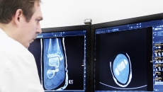 Radiologist at PACS station