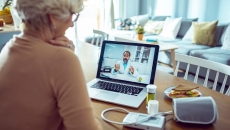 Person attending telehealth appointment