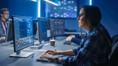 IT worker at a computer