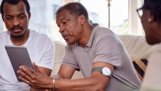 Current Health's FDA-cleared continuous monitoring wearable device, in use at Mount Sinai.