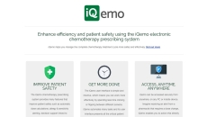 A screenshot of iQemo solution web page.