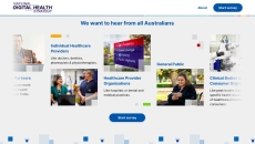 A screenshot of the ADHA's website for an online survey on digital health