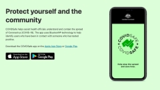 A screenshot of the banner for the COVIDSafe app website.