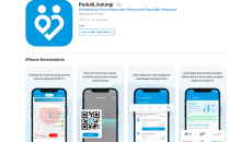 A screenshot of the Peduli Lindungi on the Apple app store