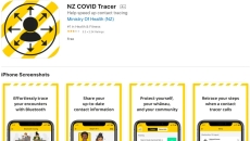 Screenshot of the NZ Covid Tracer app on the Apple App Store