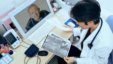 A telehealth consultation