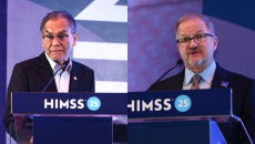 Dr Dzulkefly Ahmad, Minister of Health, Malaysia, and Mitch Icenhower, Chief Sales & Relationship Officer, HIMSS deliver opening speeches during HIMSS25 APAC conference
