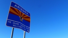 A welcome to Arizona sign