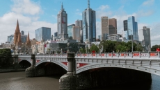 Melbourne skyline.