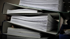 A pile of binders