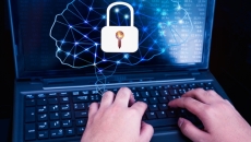 Laptop with padlock icon