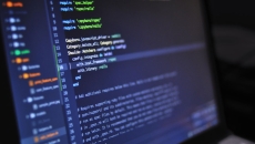 Software code on a screen