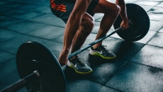 A person doing a deadlift