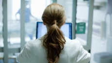 Doctor at a computer