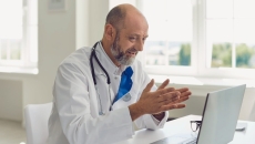 Doctor on video chat