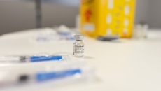 A vial of the Pfizer-BioNTech Comirnaty vaccine