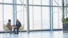 A meeting between two executives