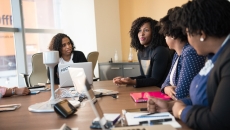 Executives at a meeting