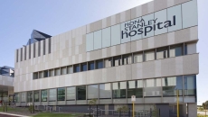 The facade of the Fiona Stanley Hospital in Perth, WA