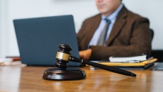 Gavel on desk