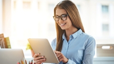 Person using tablet