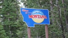 A Montana welcome sign