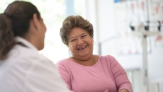 Doctor talking to patient