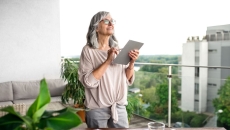 Person using tablet