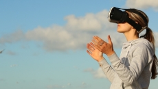 A person using a VR headset