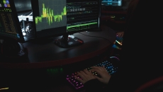 A hacker at a keyboard