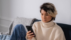 A person looking at their phone