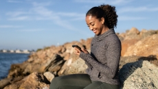 A person looking at their phone
