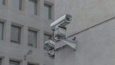 Photo of a CCTV camera installed in a building