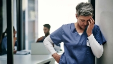 Depressed healthcare worker