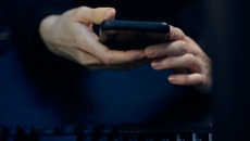 A person holding a phone