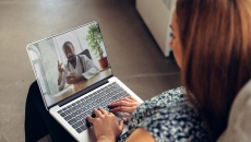 A patient on a video medical visit