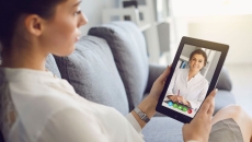 Telehealth visit via tablet